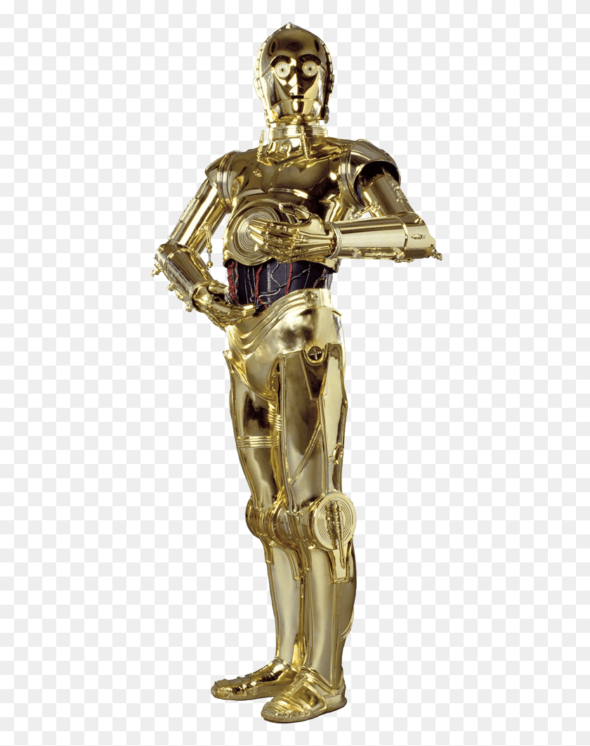 423x1001 Image Starwars C P Transparent Background Star Wars C3p0, Trophy, Person, Human HD PNG Download