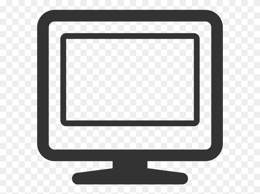 601x565 Image Transparent Computer Svg Outline Display Icon, Electronics, Monitor, Screen HD PNG Download