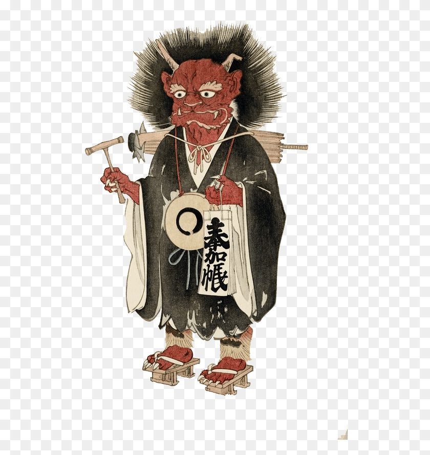 519x829 Image Transparent Devil Vector Demon Japanese Japanese Yokai Classic Art, Clothing, Apparel, Costume HD PNG Download
