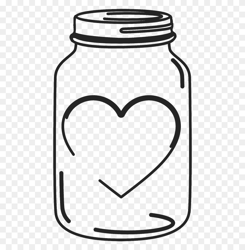 476x800 Image Transparent Heart Free On Dumielauxepices Net Mason Jar With Heart, Stencil, Mustache HD PNG Download