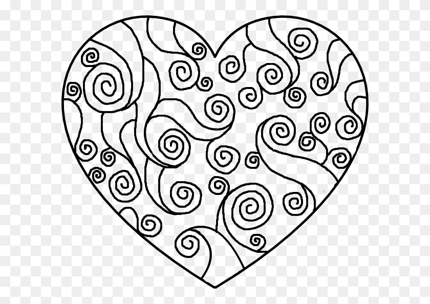 600x534 Image Transparent Heart Swirls Lineart Doodle Circle, Gray, World Of Warcraft HD PNG Download