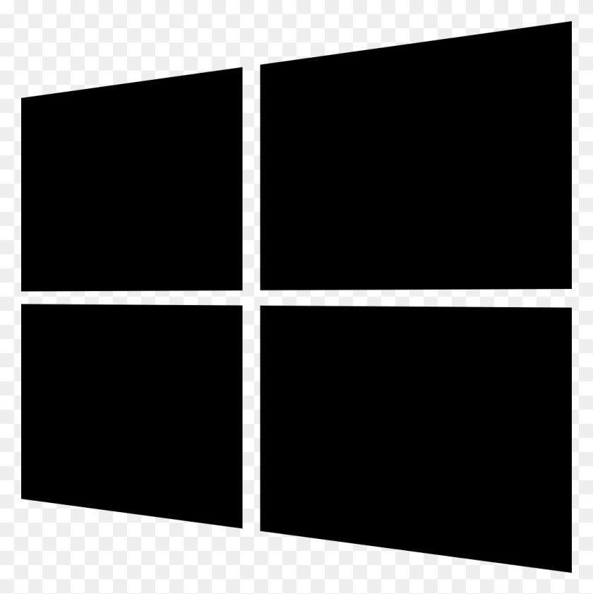 1024x1026 Image Windows Black Logo Transparent Background, Pattern, Symbol HD PNG Download