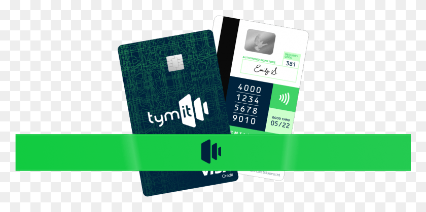1201x553 Image With An Example Of A Tymit Credit Card Office Supplies, Text, Paper, Business Card HD PNG Download