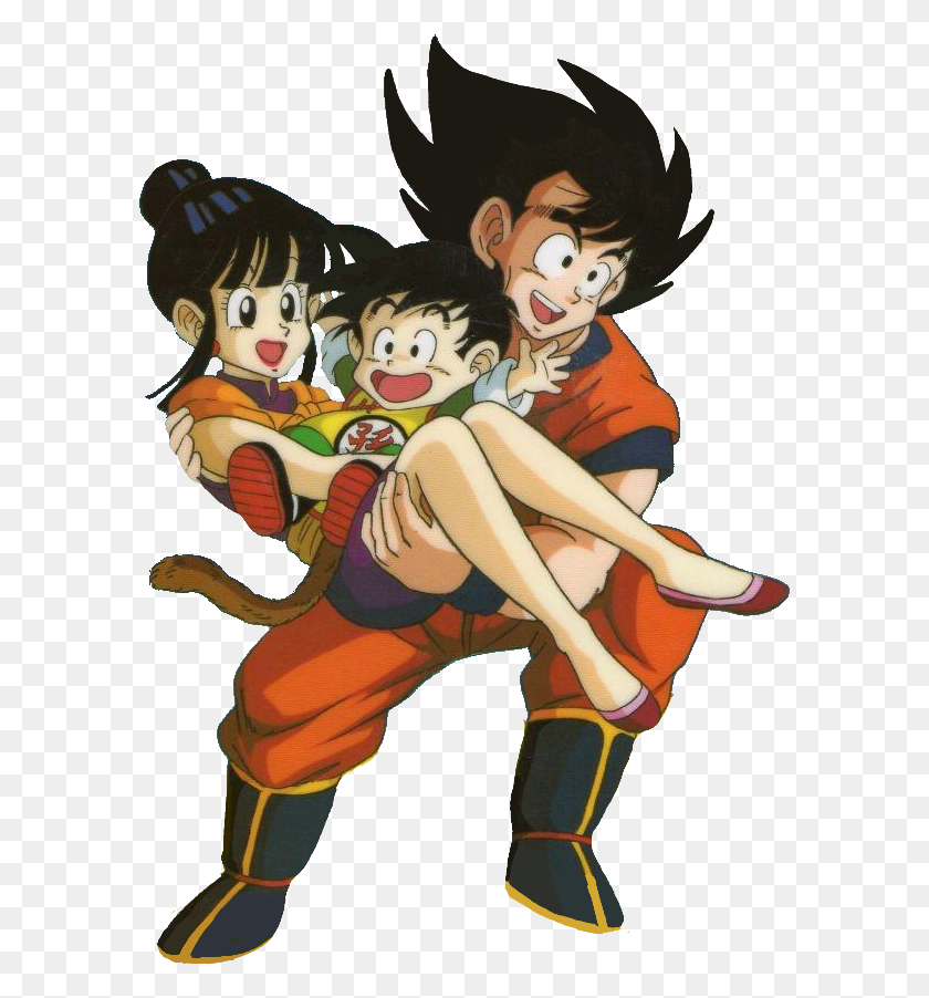 589x842 Image With Transparent Background Chi Chi And Goku And Gohan, Comics, Book, Person HD PNG Download