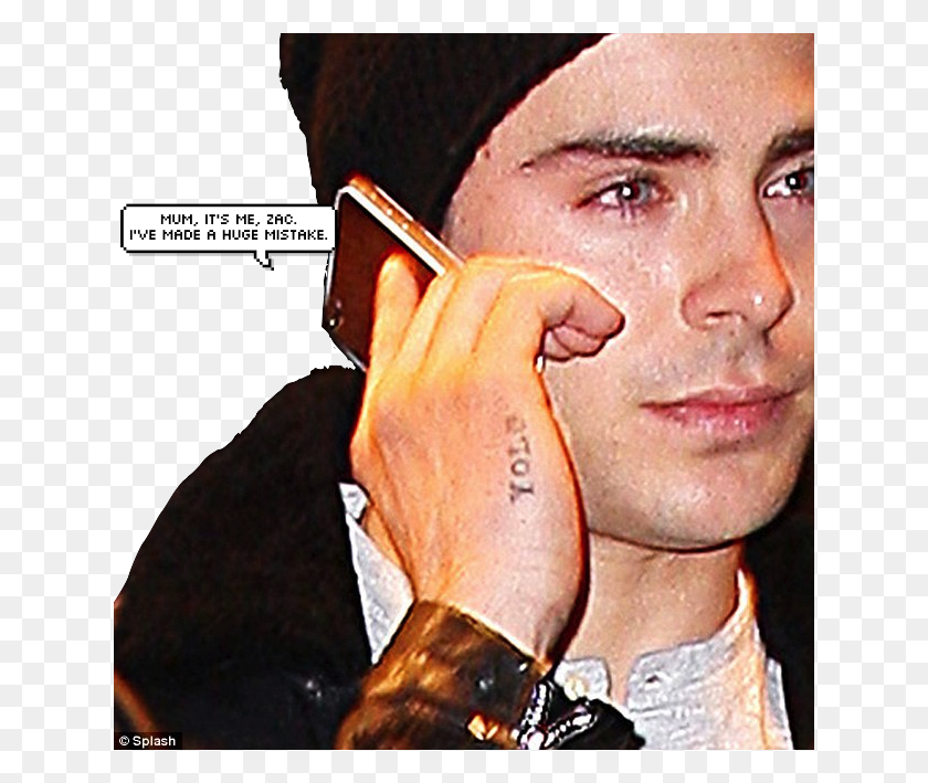 634x649 Image Zac Efron Words, Face, Person, Human HD PNG Download
