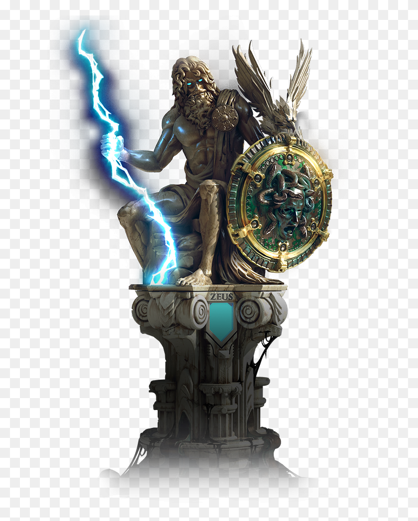 652x987 Imagehigh Quality Image Of Zeus From Pc Files Zeus Statue, Architecture, Building, Emblem HD PNG Download