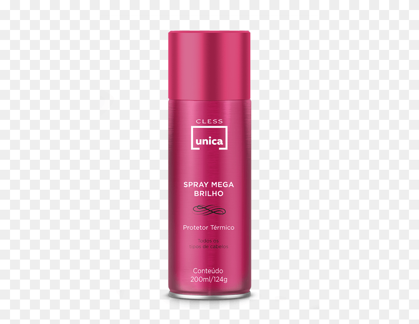 442x589 Imagem Principal Produto Cless Unica Spray Mega Brilho, Bottle, Shampoo, Aluminium HD PNG Download