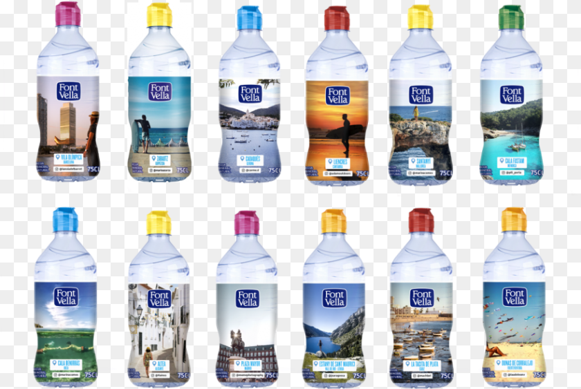 881x591 Imagen Botellas Font Vella Tapon Amarillo, Beverage, Bottle, Mineral Water, Water Bottle Clipart PNG