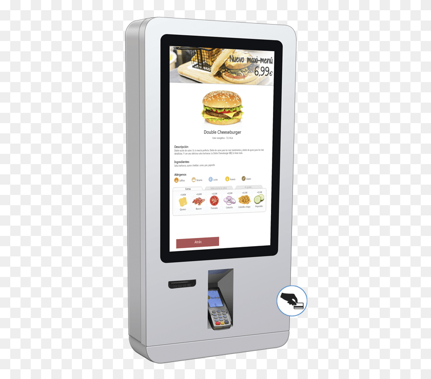 361x679 Imagen De Un T Quiosk Modelo Loomitech Gmbh, Burger, Food, Mobile Phone HD PNG Download
