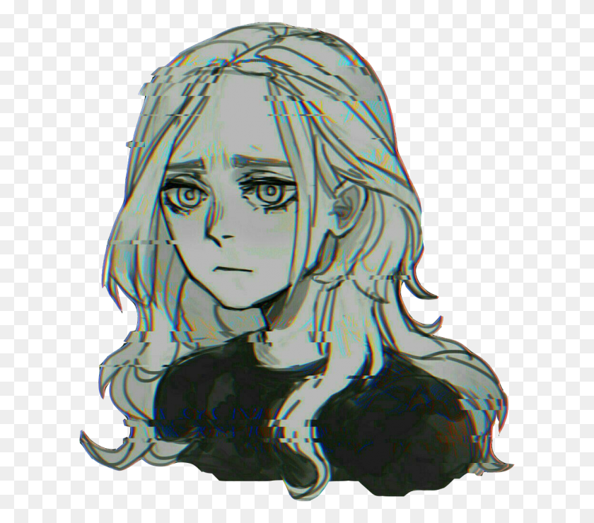 617x680 Descargar Png / Chica Triste Anime Triste Verde Anime Chica, Persona Hd Png