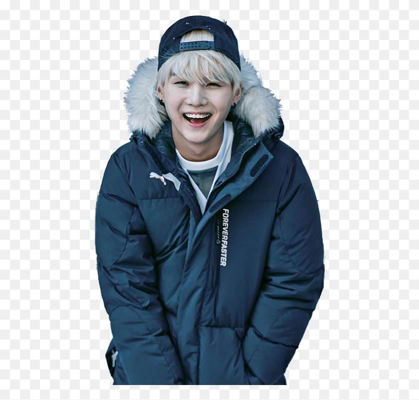 464x741 Images About Bts On We Heart It Puma Bts Winter Suga, Clothing, Apparel, Hood HD PNG Download