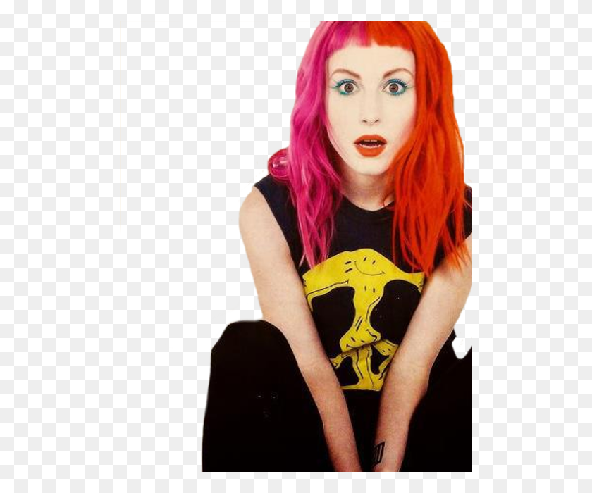 500x640 Images About Hayley Williams Pink And Orange Hair, Person, Human, Clothing HD PNG Download