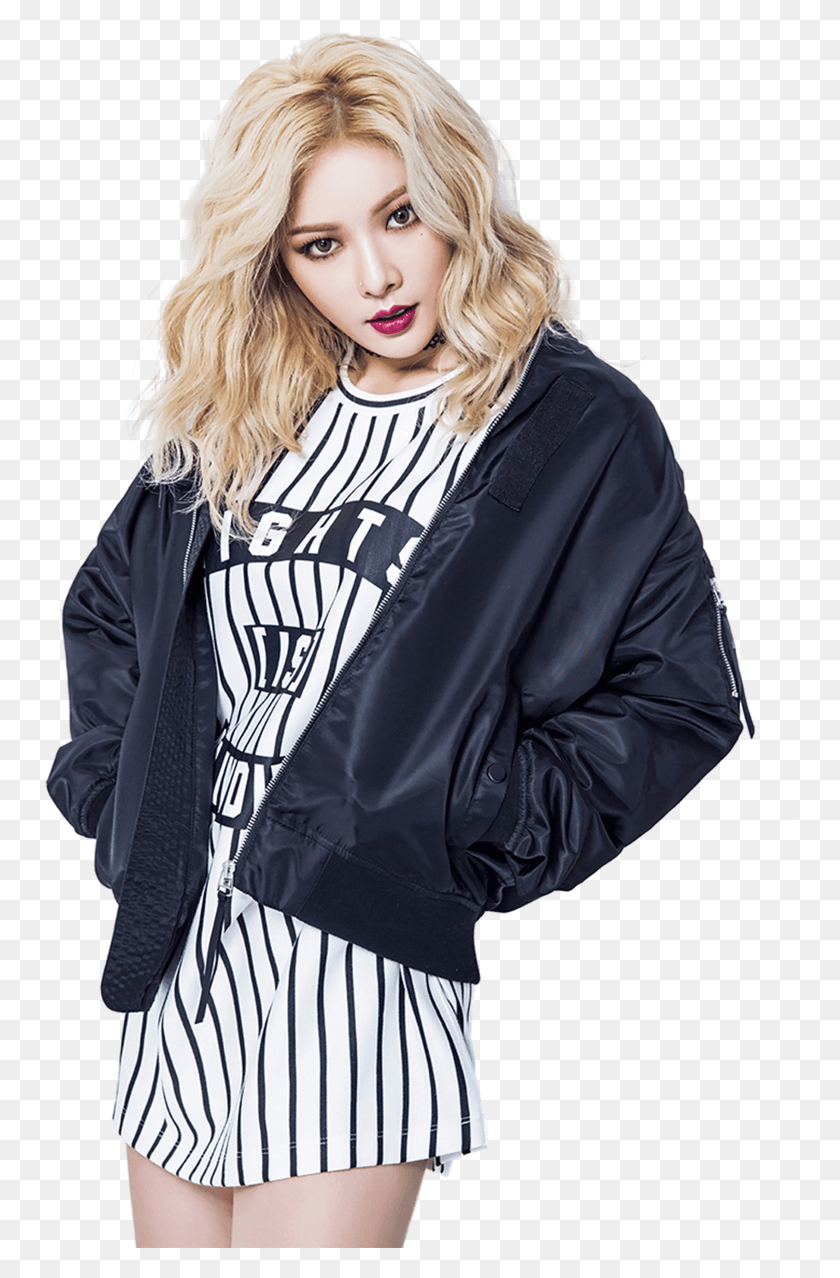 752x1218 Images About Kpop On We Heart It Hyuna, Clothing, Apparel, Jacket HD PNG Download