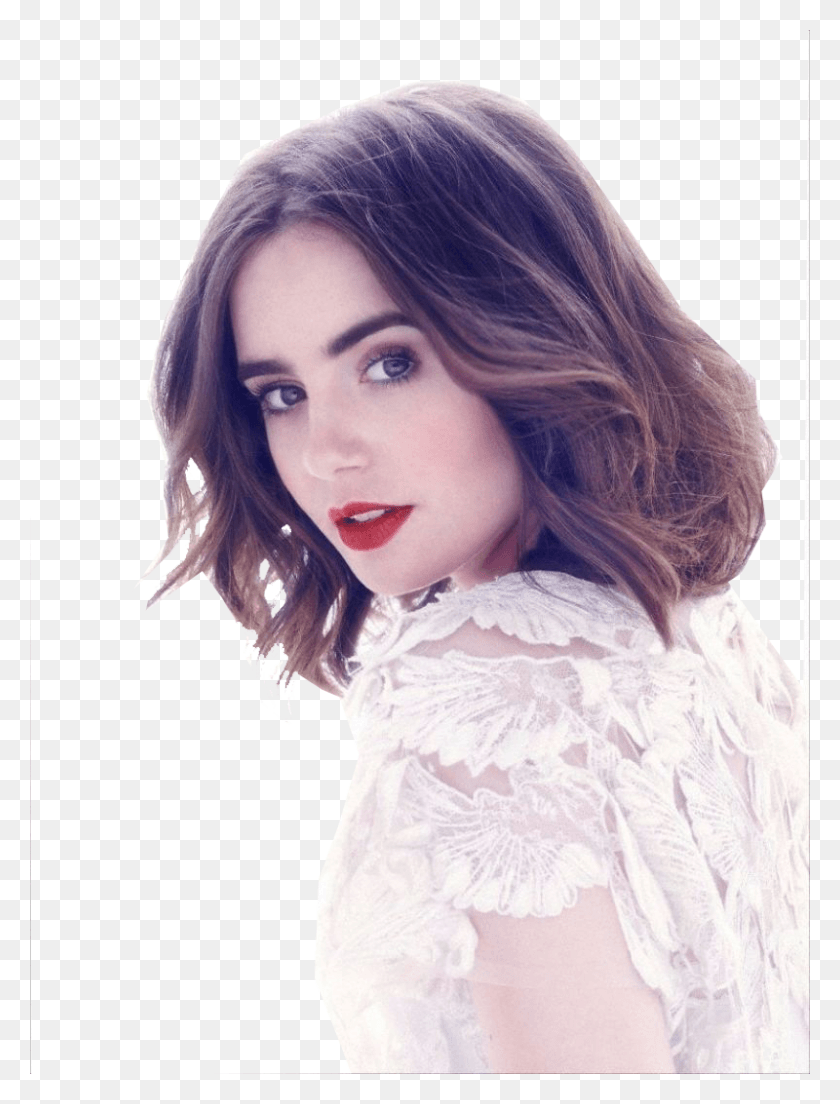 800x1071 Images About On We Heart It Lily Collins Photoshoot, Face, Person, Human HD PNG Download