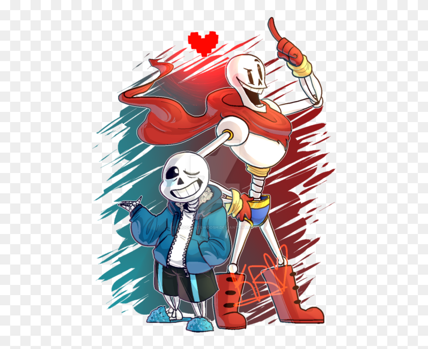481x626 Images About Undertale On We Heart It Undertale Sans And Papyrus Shirt, Graphics, Person HD PNG Download