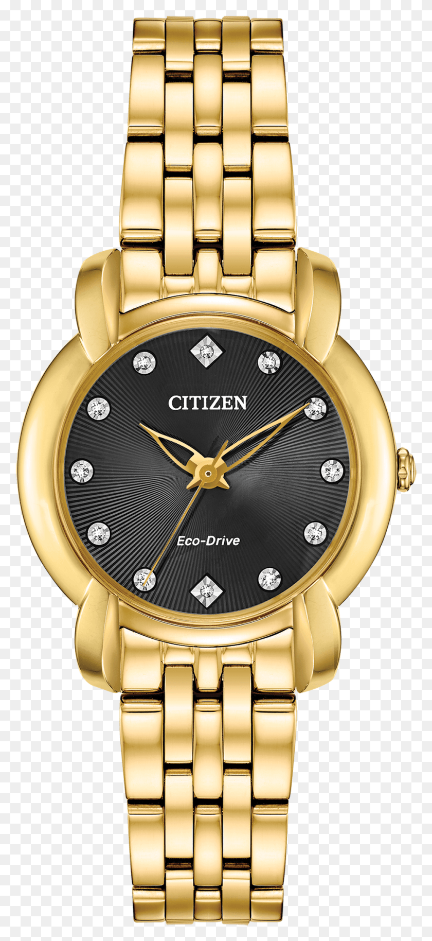 928x2104 Images Citizen Women Em0710, Wristwatch, Gold HD PNG Download