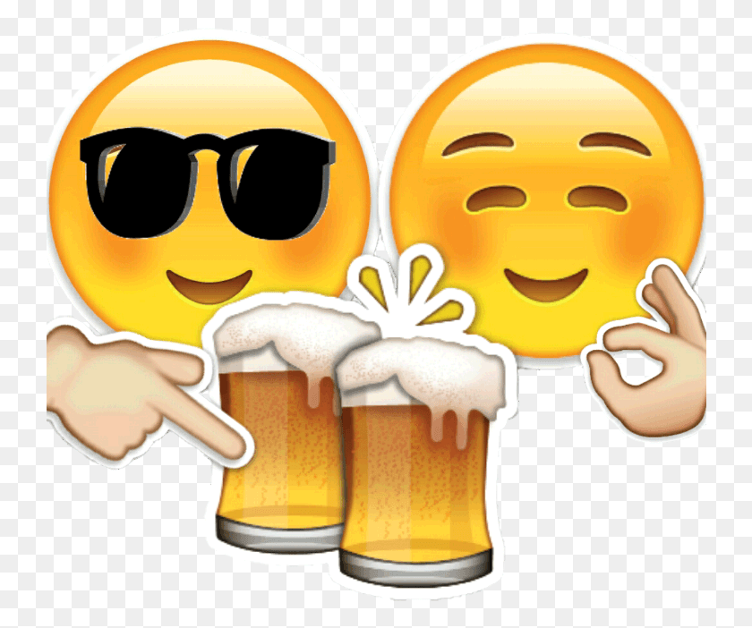 738x642 Images Drles Faces Emoji Visages Souriants Symboles Bebiendo Cerveza Emoji, Vaso, Alcohol, Bebidas Hd Png