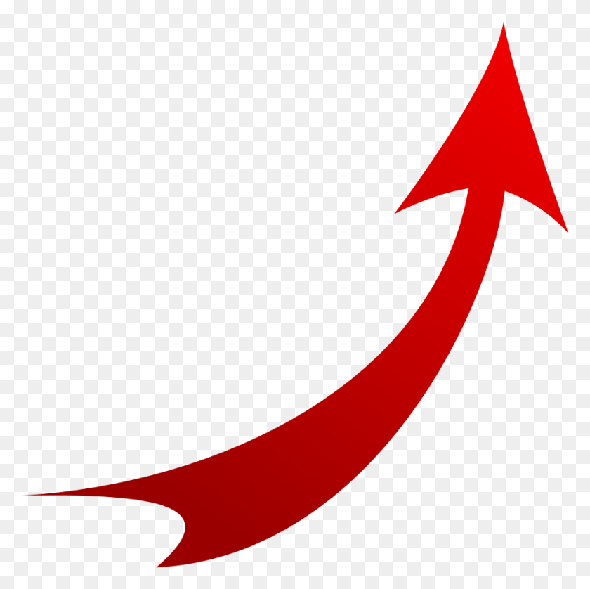 904x902 Images For Gt Red Curved Arrow Red Arrow Going Up, Symbol, Arrow, Text HD PNG Download