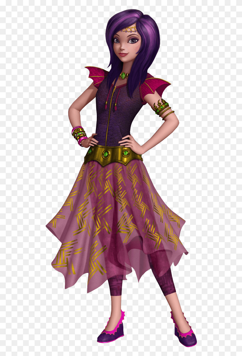 528x1175 Images Of Mal From Descendants Descendants Wicked World Genie Chic Mal, Clothing, Dress, Skirt HD PNG Download