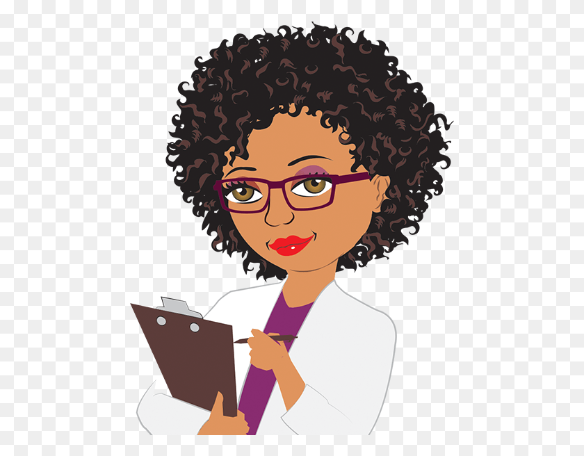 467x596 Images Of Scientist Black Female Scientist Cartoon, Hair, Glasses, Accessories HD PNG Download