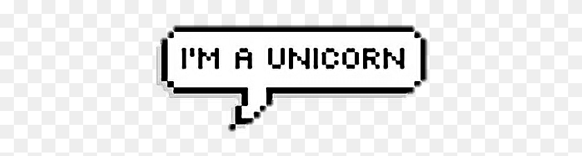 403x165 Imaunicorn Unicorn Tumblr Pixel Pixels Pixeles Bubble Text Pixel, Number, Symbol, Key HD PNG Download