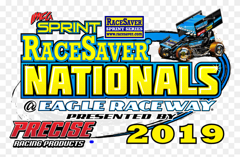 1024x642 Imca Sprint Car Racesaver Nationals Championship Night Precise Racing, Pac Man, Flyer, Poster HD PNG Download