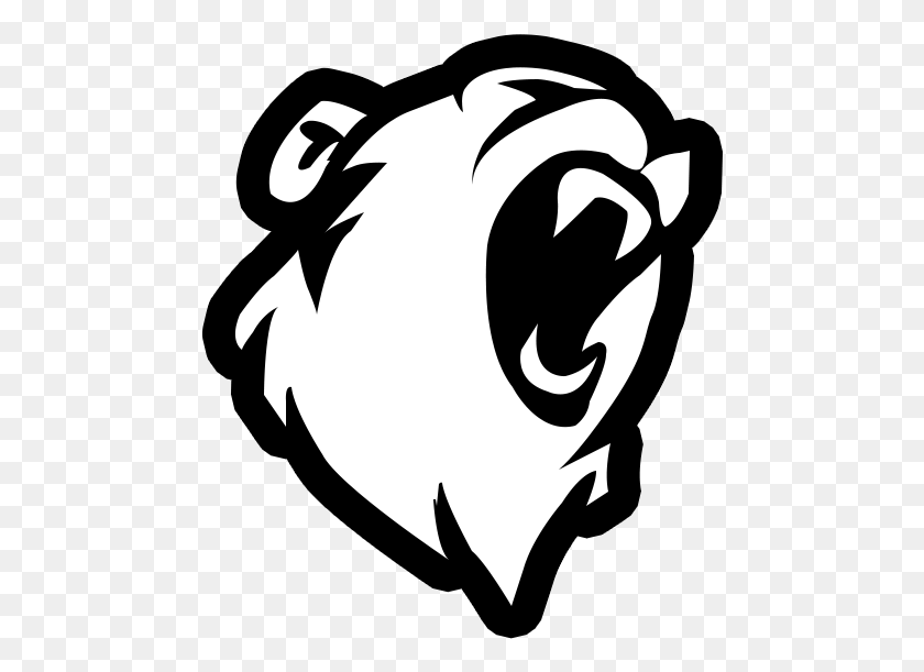 475x551 Imepix Polar Bear Mascot Logo, Stencil, Symbol HD PNG Download