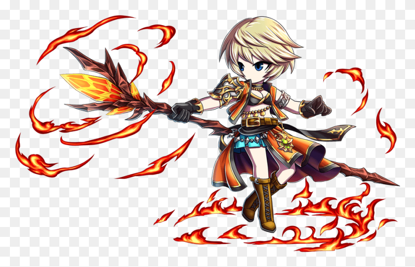 927x572 Img Brave Frontier Fire Units Female, Manga, Comics, Book HD PNG Download