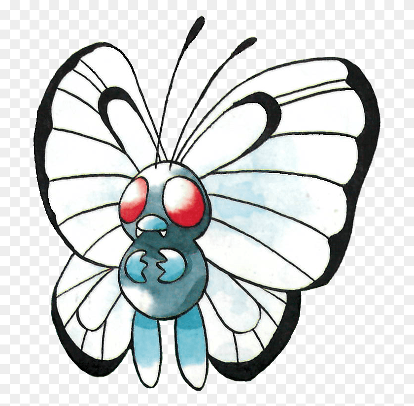 706x765 Img Butterfree Gen 1 Art, Animal, Insect, Invertebrate HD PNG Download