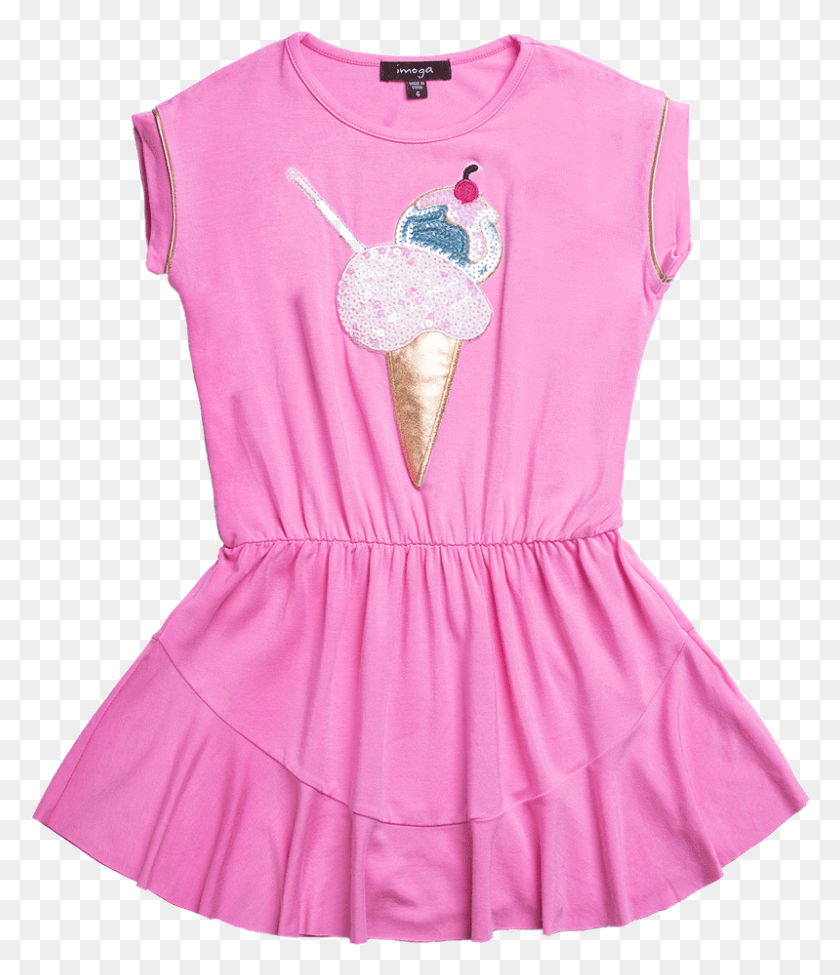 799x938 Descargar Png Imoga Landon Candy Pink Ice Cream Dress Girl39S Clothing Day Dress, Blusa, Camisa Hd Png