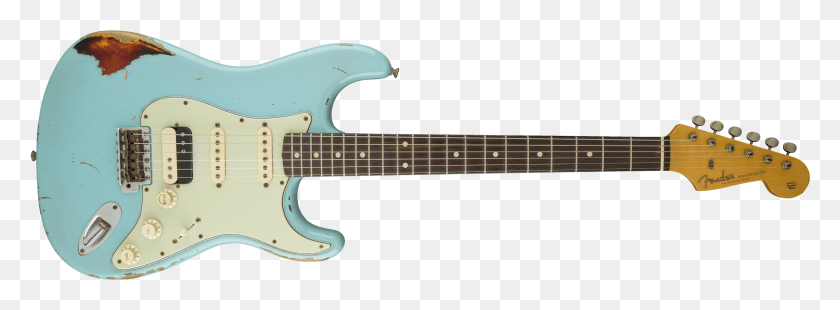 2393x770 Imperial Arc 6039S Stratocaster Hss Fender Stratocaster American Special Blue, Гитара, Досуг, Музыкальный Инструмент Png Скачать