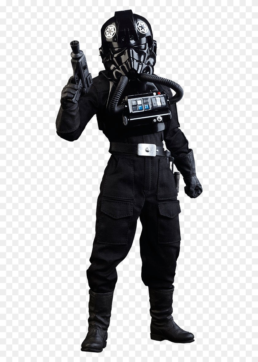 480x1117 Imperial Tie Fighter Pilot Uniform This Is Tie Fighter Pilot Battlefront, Clothing, Person, Helmet HD PNG Download