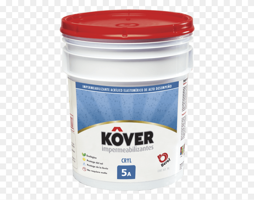 448x601 Impermeabilizante Kover Cryl 5 Kover, Paint Container, Bucket, Mixer HD PNG Download
