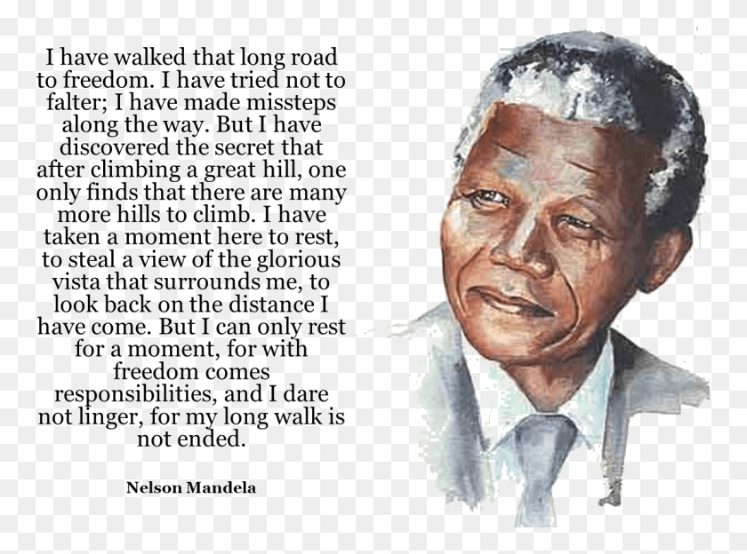 757x564 Important Quote From Nelson Mandela Nelson Mandela, Head, Face, Person HD PNG Download