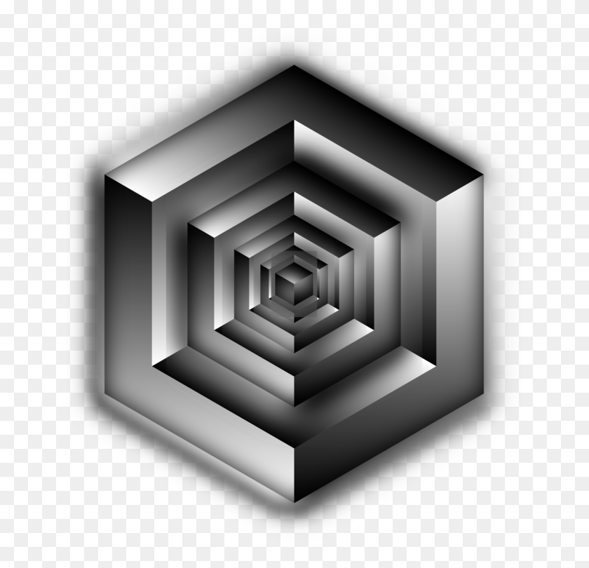 649x750 Descargar Png Cubo Imposible Penrose Triángulo Necker Cube Arquitectura Óptica, Buzón, Buzón, Espiral Hd Png