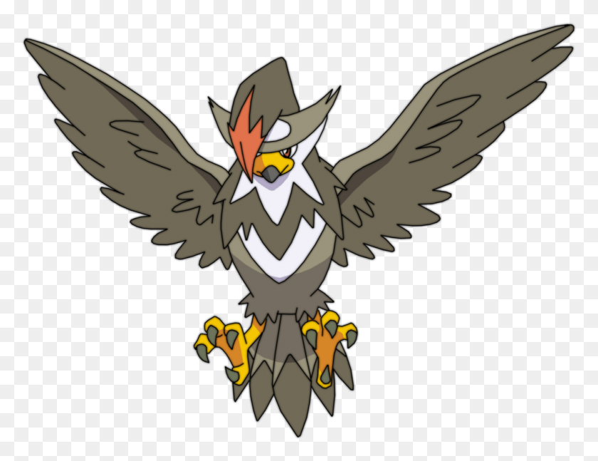 1003x755 Descargar Png Pokemon Xy Para Colorear En Hermoso Lindo Dibujos De Pokemon Staravia, Eagle, Bird, Animal Hd Png