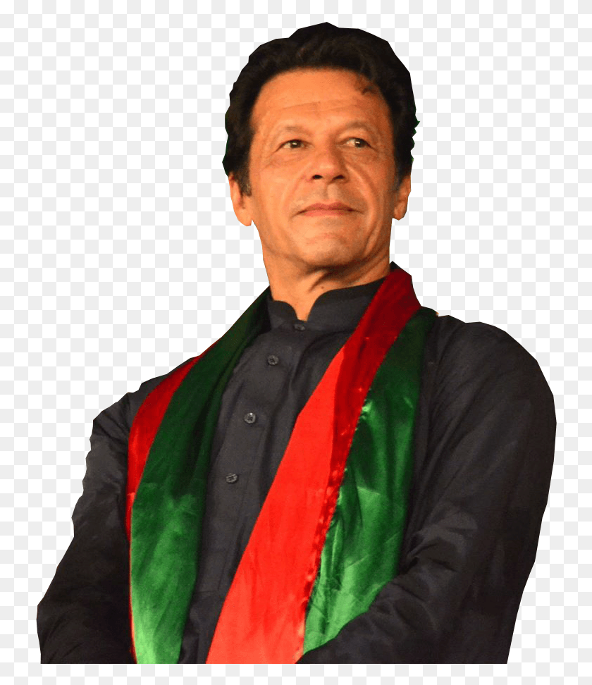 740x912 Imran Khan With Flag Around Neck Transparent Background Imran Khan, Person, Human, Clothing HD PNG Download