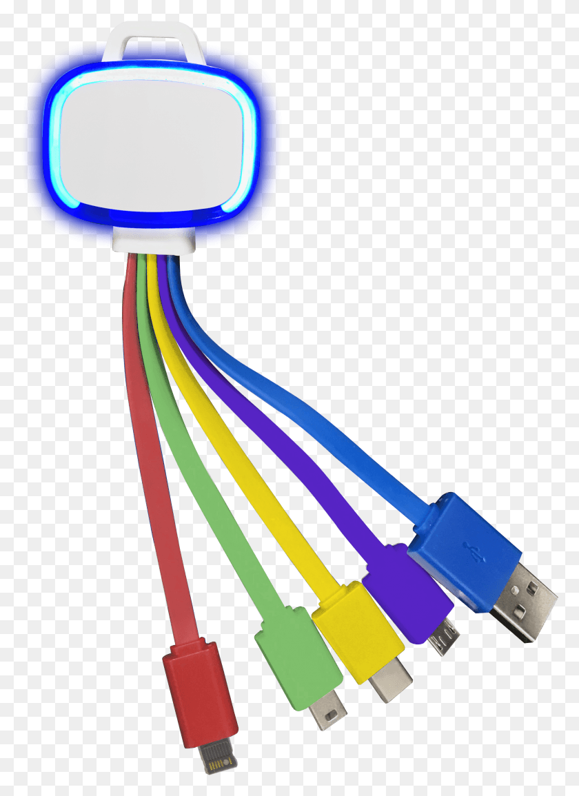 1905x2675 En 1 Cable De Carga Iluminado Cable De Almacenamiento Rainbow Hd Png