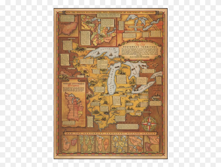 434x576 In 1787 The Northwest Ordinance Established The Northwest Maps Ohio Northwest Territories, Rug, Advertisement Descargar Hd Png