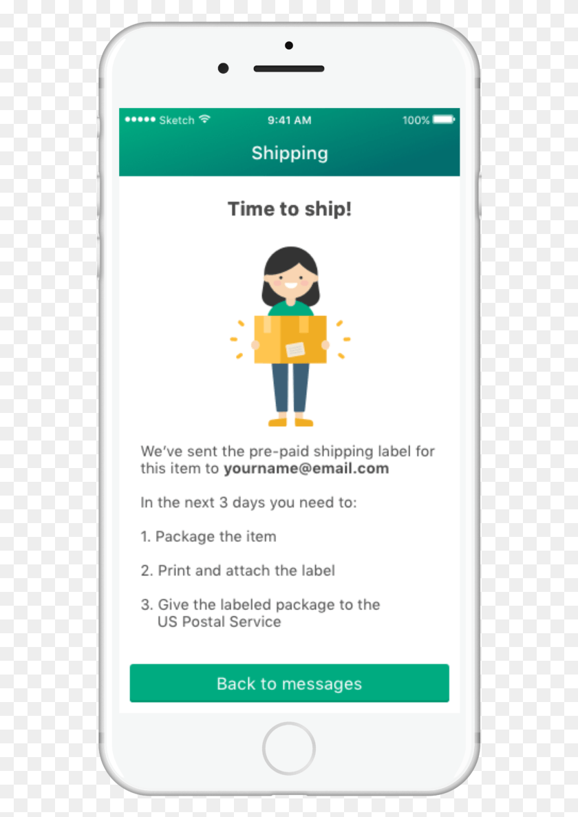 562x1127 In A Statement Offerup Ceo Nick Huzar Called Shipping Cartoon, Mobile Phone, Phone, Electronics HD PNG Download