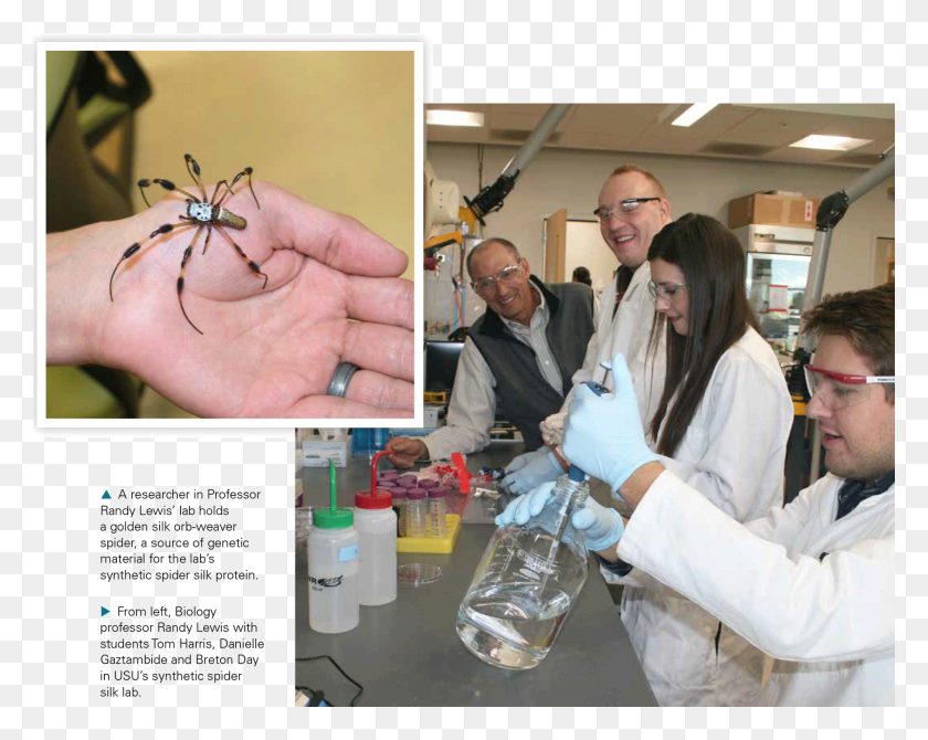 1900x1487 In Addition To The Transgenic Ruminants The Usu Professor Usu Spider Silk Lab, Person, Sunglasses, Accessories HD PNG Download
