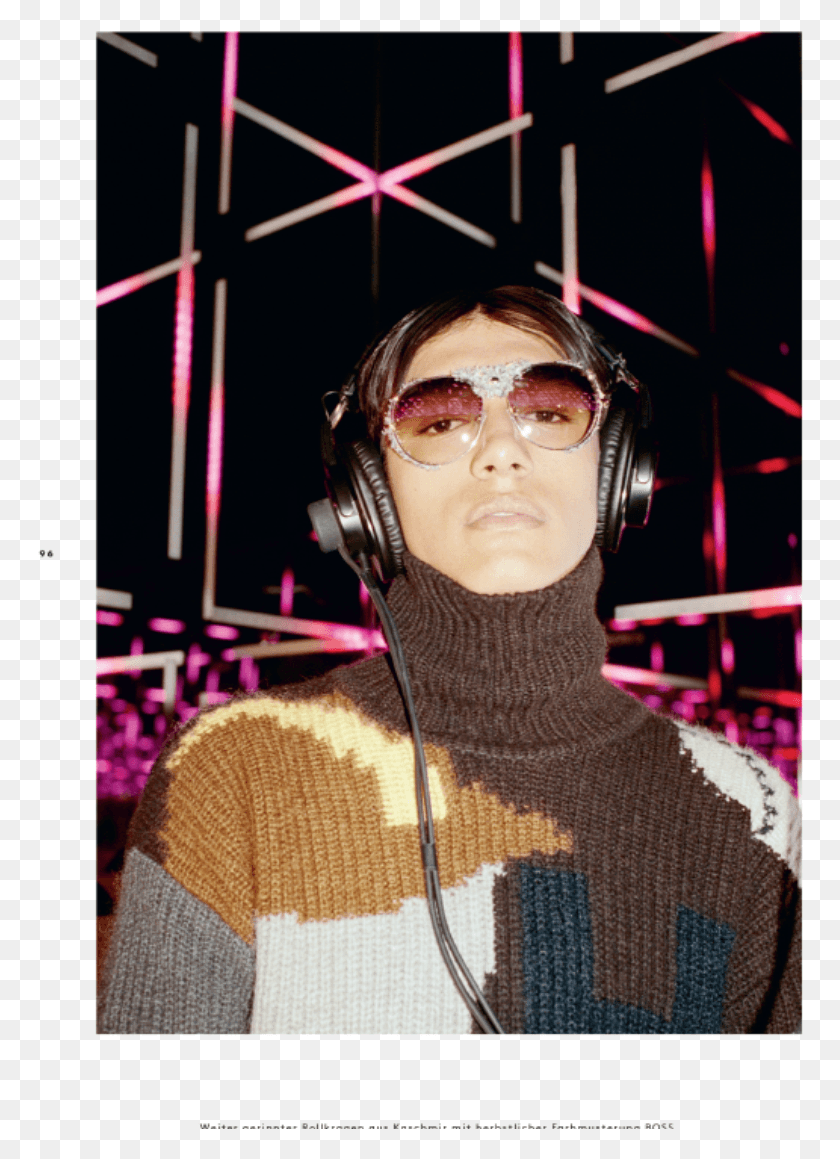 766x1099 In Boss Sweater And Chanel Sunglasses Shot At Night Girl, Person, Human, Accessories HD PNG Download