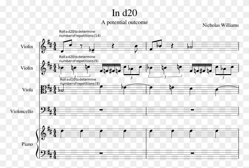 773x505 In D20 Sheet Music, Gray, World Of Warcraft HD PNG Download