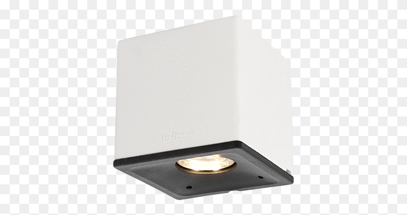 375x383 In Lite Outdoor Lighting Cubid Wall Lights White Ceiling Fixture, Appliance, Led, Heater HD PNG Download