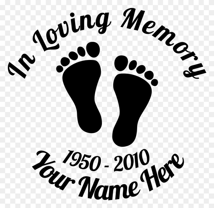 1159x1126 In Loving Memory Footprints Baby Feet Print Clipart Loving Memory Baby Svg, Gray, World Of Warcraft HD PNG Download