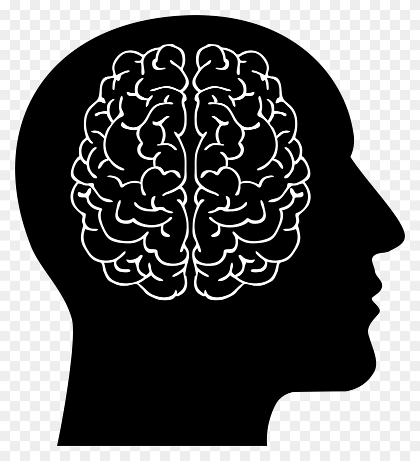 1942x2142 In Man Head Big Image Brain In Man Head, Stencil, Chandelier, Lamp HD PNG Download
