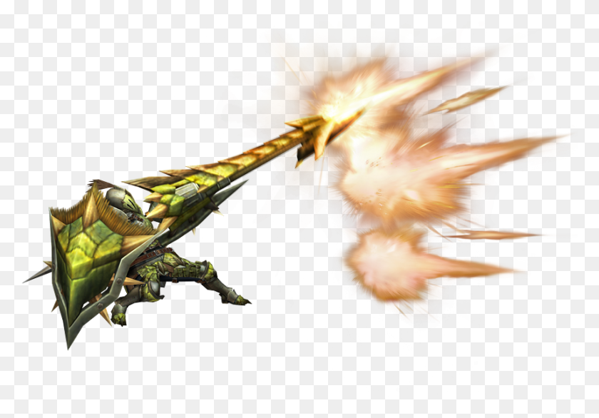 859x580 In My Opinion Gunlance Didn39t Change A Lot Except Mh4u Gunlance, Dinosaur, Reptile, Animal HD PNG Download