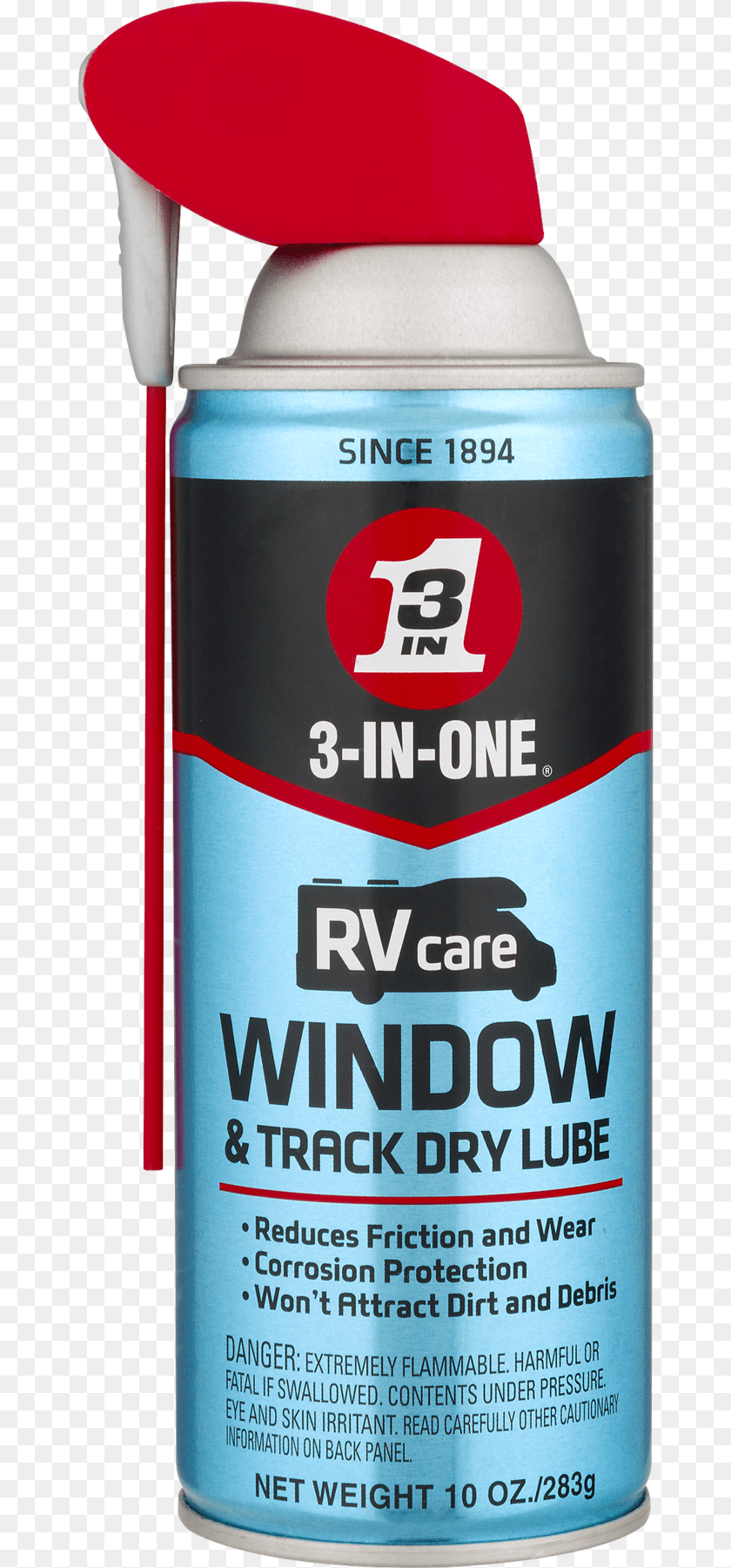 662x1801 In One Rvcare Window Amp Track Dry Lube, Tin, Can, Spray Can, Cosmetics PNG