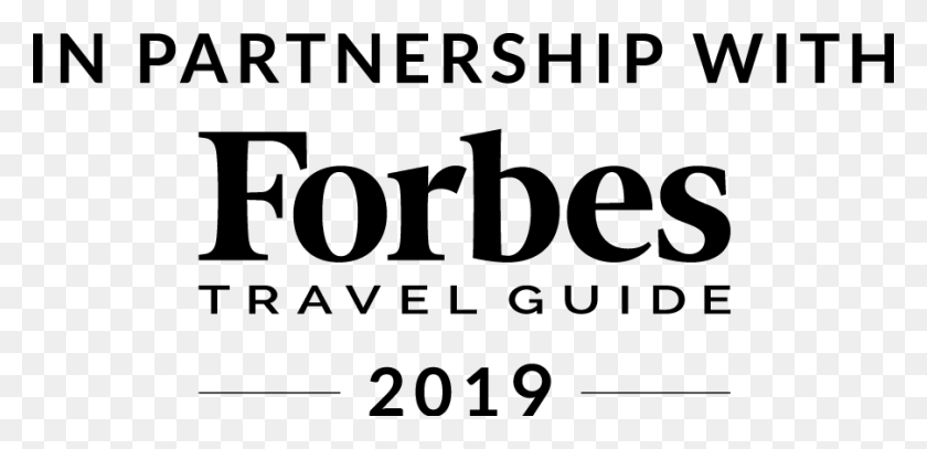 902x402 Descargar Png En Asociación Con Forbes Travel Guide, Texto, Word, Número Hd Png