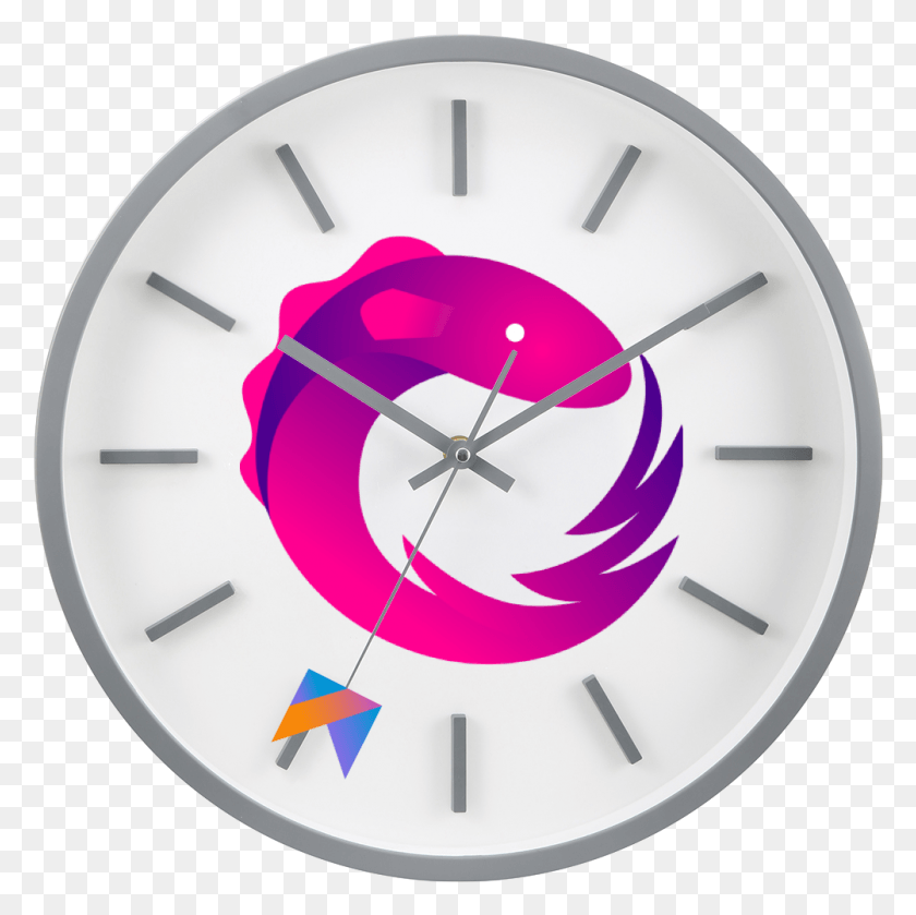 1002x1002 In Reactive Programming Rx Offers The Possibility Rxjs Logo Svg, Analog Clock, Clock, Wall Clock HD PNG Download